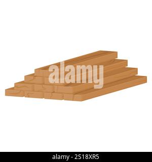 Brauner Holzstapel Vektor. Holzstapel. Holzindustrie. Symbol Holz. Stock Vektor
