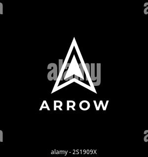 Abstraktes Logo-Symbol mit Pfeil nach oben. Vektordesign-Vorlage. Stock Vektor