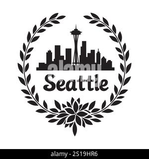 Seattle Skyline Vector Illustration Stock Vektor