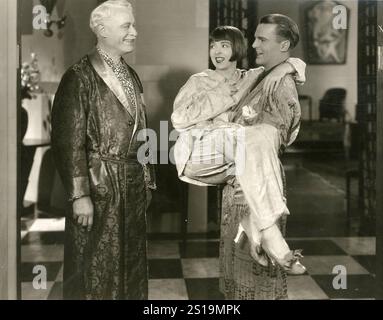 Neil Hamilton, Edward Martindel und Colleen Moore in Frame aus dem US-amerikanischen Film Why Be Good? Aus dem Jahr 1929. Archive American Movie Photography, 1929 Stockfoto