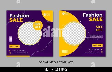 Verkauf Social Media Post Design Vorlage Premium Vektor Stock Vektor