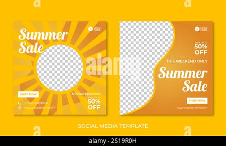 Verkauf Social Media Post Design Vorlage Premium Vektor Stock Vektor