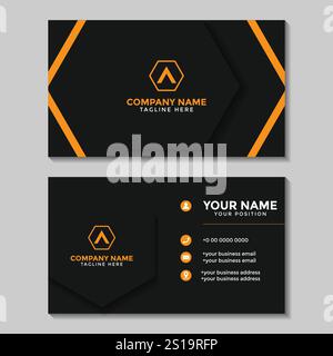 Einfaches und sauberes, modernes Visitenkartendesign Stock Vektor