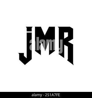 JMR-Letter-Logo für Technologieunternehmen. Farbkombination mit JMR-Logo in Schwarz und weiß. JMR-Logo, JMR-Vektor, JMR-Design, JMR-Symbol, JMR-Alph Stock Vektor