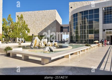 USA, Kalifornien, Los Angeles, Getty Center Museum Fountain Stockfoto