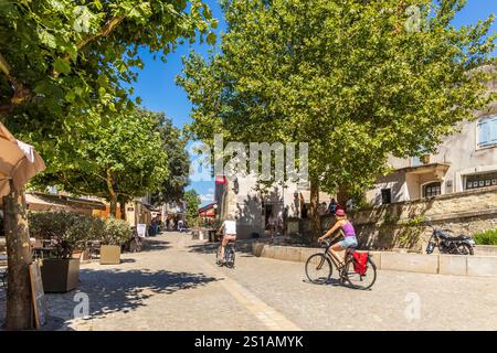 Frankreich, Drôme, Grignan, Les Plus Beaux Villages de France, Place Sévigné Stockfoto