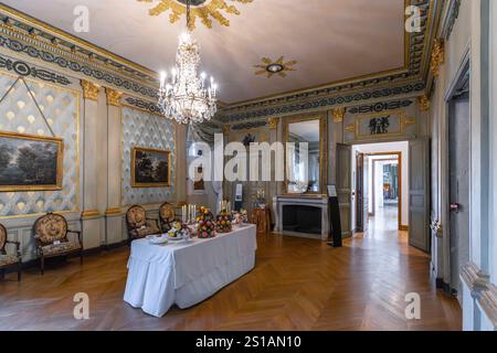 Frankreich, Drôme, Grignan, Les Plus Beaux Villages de France, die Burg von Grignan, seit 600 Jahren Residenz der Adhémar-Linie, im 1. Stock der Vorraum Stockfoto