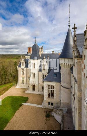 Frankreich, Indre et Loire, Loire-Tal, das von der UNESCO zum Weltkulturerbe erklärt wurde, Monts, Château de Candé, beherbergte die Heirat des Herzogs von Windsor, ehemaliger König des Vereinigten Königreichs unter dem Namen Eduard VIII. Und Wallis Simpson, der zu dieser Zeit als Heirat des Jahrhunderts galt Stockfoto