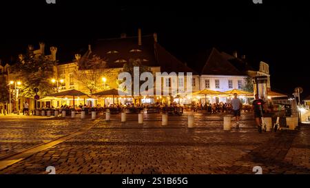 SIBIU (RUMÄNIEN) - das historische Zentrum von Sibiu, Siebenbürgen Stockfoto