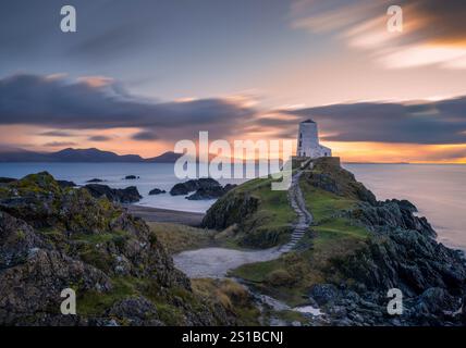Twr Mawr Lighthouse Llanddwyn Island Stockfoto