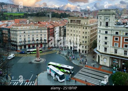 Verkehr, Plaza Circular, Plaza Biribila, Bilbao, Baskenland, Spanien Stockfoto