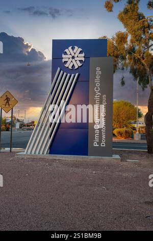 Pima Community College, Downtown Campus, Tucson Arizona Schild Stockfoto
