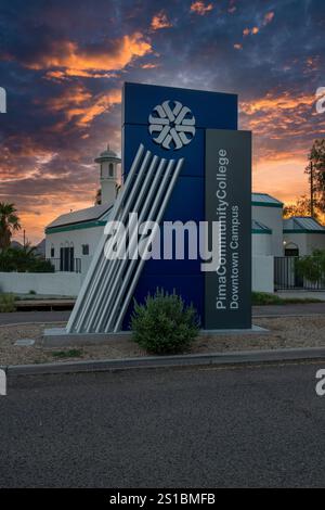 Pima Community College, Downtown Campus, Tucson Arizona Schild Stockfoto