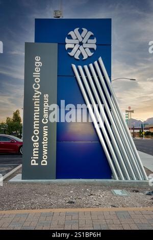 Pima Community College, Downtown Campus, Tucson Arizona Schild Stockfoto