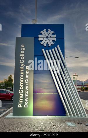 Pima Community College, Downtown Campus, Tucson Arizona Schild Stockfoto