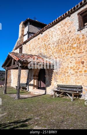 Kapelle der Virgen del Valle. Muriel De La Fuente. Provinz Soria. Castilla y Leon. Spanien. Stockfoto