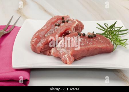 Wildschweinfleisch, Nahaufnahme Stockfoto