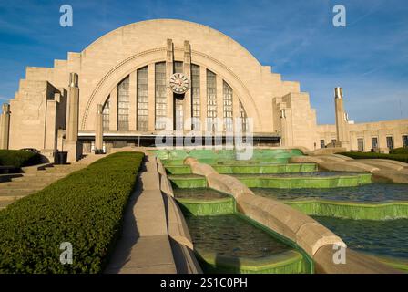 Das Museum Center am Union Terminal begann 1933 als Schienenzugterminal, bis 1972 die Stadt das massive Art déco-Gebäude übernahm Stockfoto