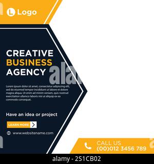 Vorlage für Post-Banner für digitale Marketingagenturen in sozialen Medien Stock Vektor