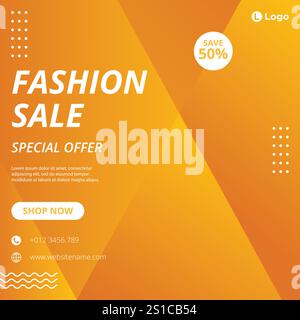 Fashion Sale Social Media Post baner Vorlage Stock Vektor
