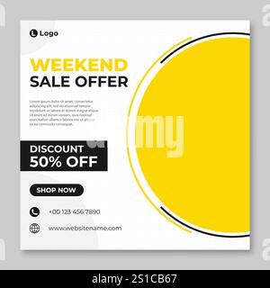 Fashion Sale Social Media Post baner Vorlage Stock Vektor