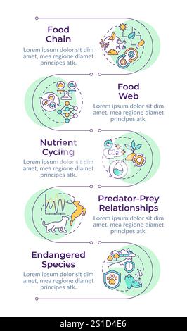 Die infographische vertikale Sequenz des ökologischen Gleichgewichts Stock Vektor