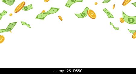 Hintergrund-Illustration des Dollargeldes Regen Stock Vektor