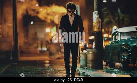 TIMOTHEE CHALAMET in A COMPLETE UNKNOWN (2024), Regie: JAMES MANGOLD. Quelle: Range Media Partner / The Picture Company / Album Stockfoto