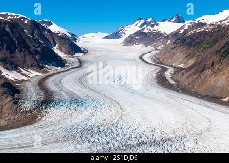 Lachsgletscher, Stewart, British Columbia, Kanada. Stockfoto