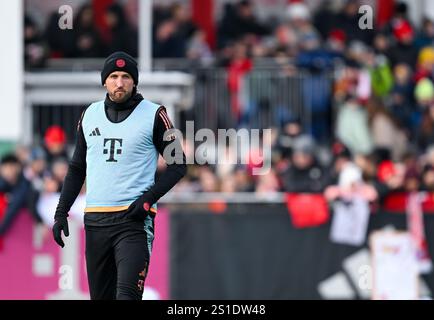 München, Deutschland. Januar 2025. Fußball, Bundesliga, öffentliches Training, FC Bayern München, Trainingsplatz in der Säbener Straße: Harry Kane von München in Aktion. Quelle: Sven Hoppe/dpa/Alamy Live News Stockfoto