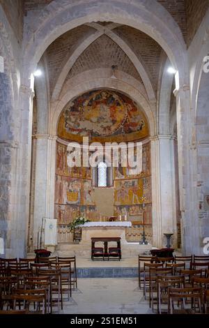 Chiesa di Santa Maria di Ronzano. Castel Castagna, Teramo, Abruzzen, Italien, Europa. Stockfoto