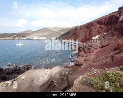 Red Beach auf der Insel Santorin, Griechenland Stockfoto