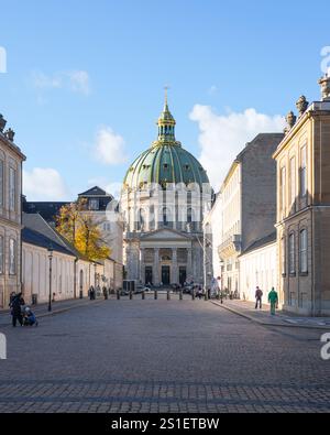 Kopenhagen, Dänemark - Frederik's Kirke aus Amalienborg Stockfoto
