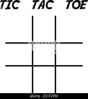 TIC TAC Toe digitale EPS-Vektordatei | hochwertige Grafik für kreative Projekte und lustige Kunstwerke Stock Vektor