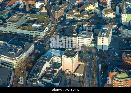 Luftaufnahme, Baustelle Westentor am City-Center, Hochbunker neue Bahnhhofstraße, Mitte, Hamm, Ruhrgebiet, Nordrhein-Westfalen, Deutschland Stockfoto