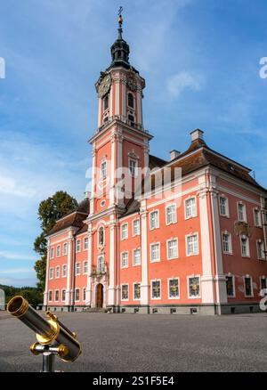 Wallfahrtskirche Birnau, Barockkirche, Außenansicht, Uhldingen-Mühlhofen am Bodensee, Baden-Württemberg, Deutschland, Europa Stockfoto