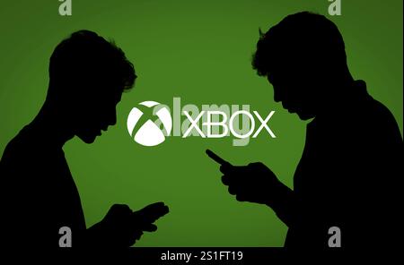 Xbox-Logo-Anzeige auf dem Smartphone. Stockfoto