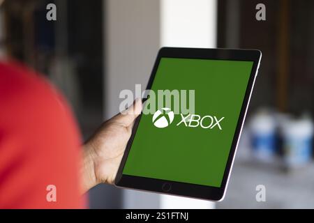 Xbox-Logo-Anzeige auf dem Smartphone. Stockfoto
