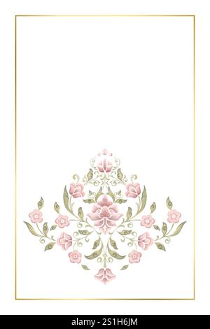 Hochzeitseinladung und Ansagekarte mit Ornament im arabischen Stil. Arabesque-Muster. Östliches ethnisches Ornament. Elegante Textur für Hintergründe Stock Vektor