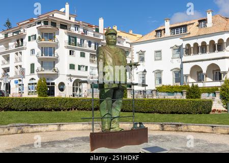 Cascais, Portugal. 20. August 2024. Statue Dom Carlos I., König von Portugal von 1889 Stockfoto