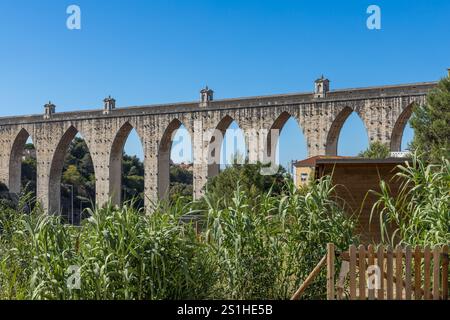 Das Águas Livres Aquädukt - Lissabon, Portugal Stockfoto