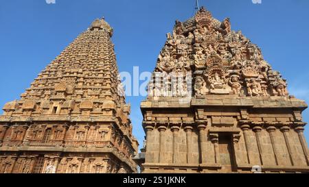 Brihadisvara Tempel in Thanjavur, Tamil Nadu, Indien Stockfoto