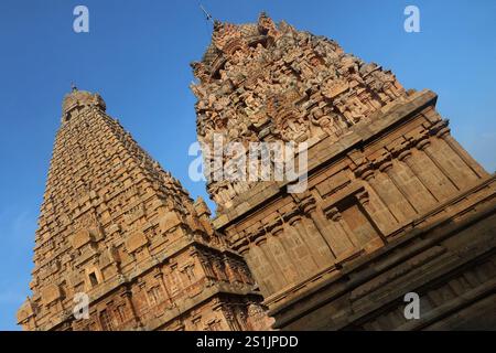 Brihadisvara Tempel in Thanjavur, Tamil Nadu, Indien Stockfoto