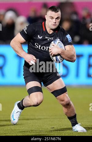 Saracens' Ben Earl während des Gallagher Premiership Matches im StoneX Stadium, London. Bilddatum: Samstag, 4. Januar 2024. Stockfoto