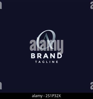 Initial Letter A und O Logodesign. Minimalistisches AO- oder OA-Logo-Design. Stock Vektor