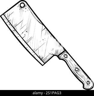 Cleaver – Illustration des Retro-Vektors Stock Vektor