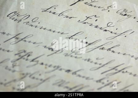 Alte handschriftliche Briefe Stockfoto