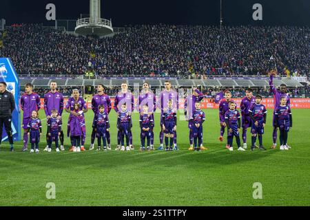 Florenz, Toskana, ITALIEN. Januar 2025. Während des Fußballspiels vom 01.04.2025, gültig für die italienische Meisterschaft Serie A - 2024/25 in Florenz im Stadio Artemio Franchi zwischen AC Fiorentina und SSC Neapel. Auf dem Foto: fiorentina (Credit Image: © Fabio Sasso/ZUMA Press Wire) NUR REDAKTIONELLE VERWENDUNG! Nicht für kommerzielle ZWECKE! Stockfoto