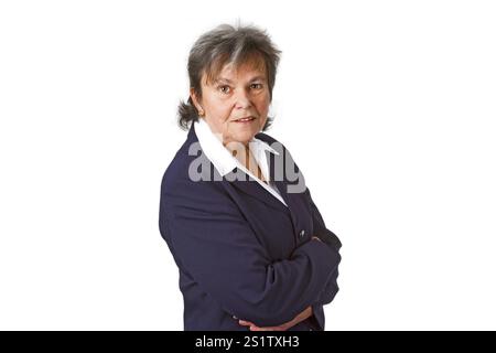 Erfolgreicher Senior Manager – auf weißem Hintergrund abgeschnitten Stockfoto