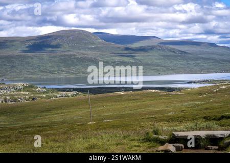 Faszinierende Naturlandschaft in Jotunheimen im Sommer in Norwegen. Großartige Naturlandschaft in Jotunheimen im Sommer in Norwegen Stockfoto